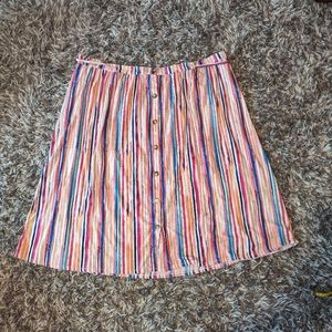 3xl colorful striped skirt